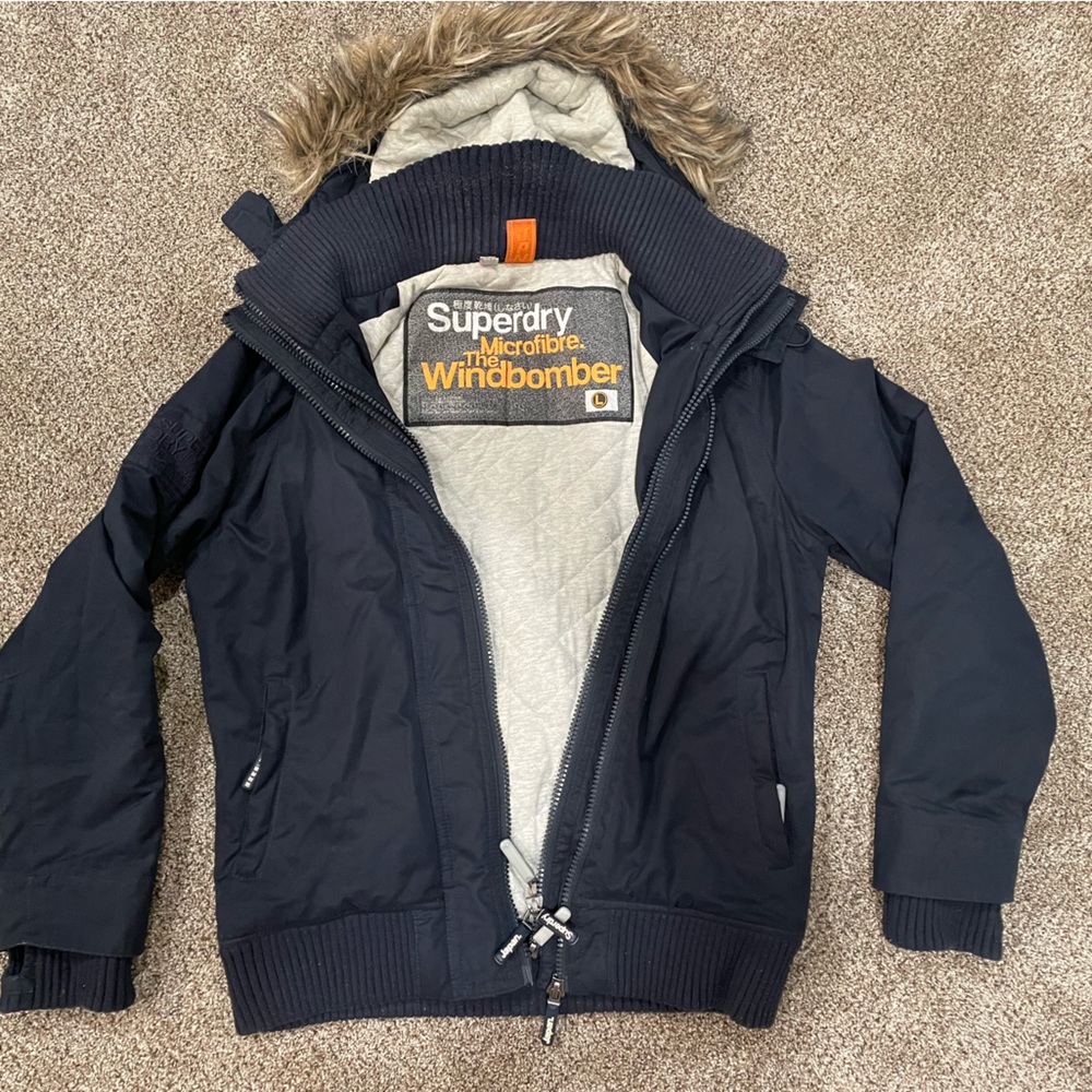 Men’s Superdry L Coat, Mirofibre The Windbomber